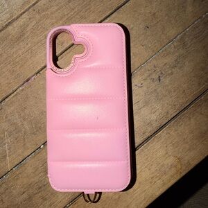 IPhone 16 Pink Quilted wallet case brand new